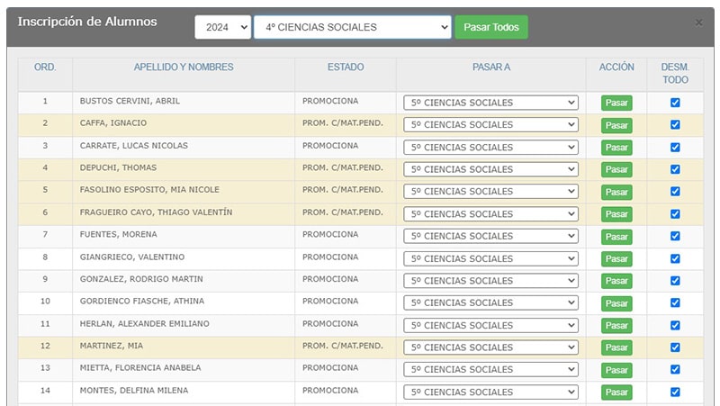 Módulo administración